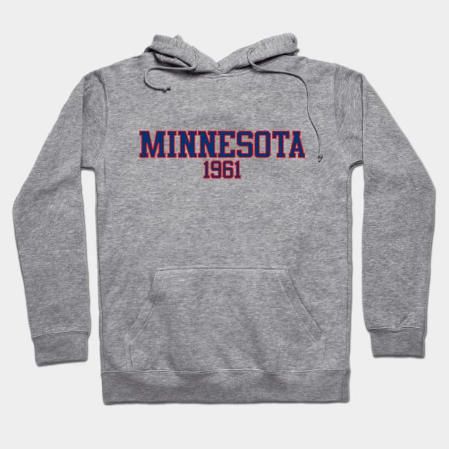 Minnesota 1961 Baseball Hoodie by GloopTrekker